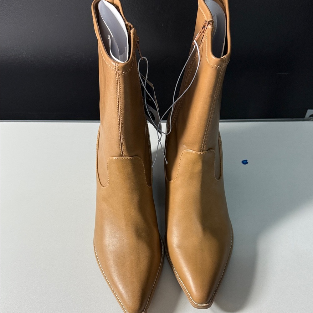 Tan Leather Ankle Boots